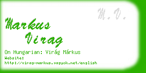 markus virag business card